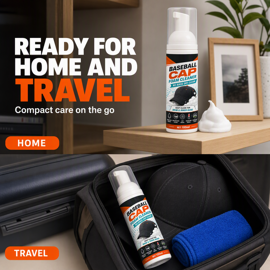 🔥No-Rinse Baseball Cap Foam Cleaner