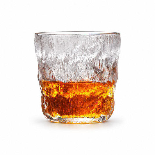 Coffee cups and whiskey glasses