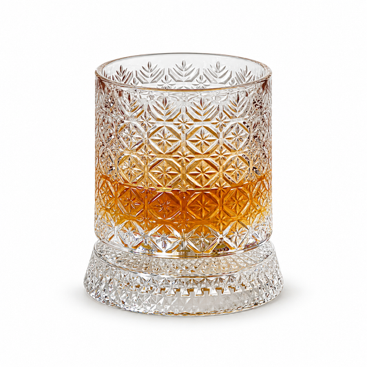 Luxury embossed glass wine glasses