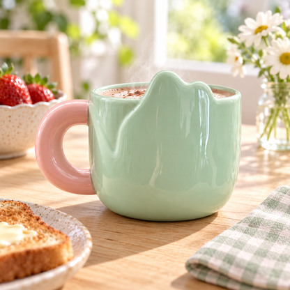 Macaron Cat Ear Ceramic Cup
