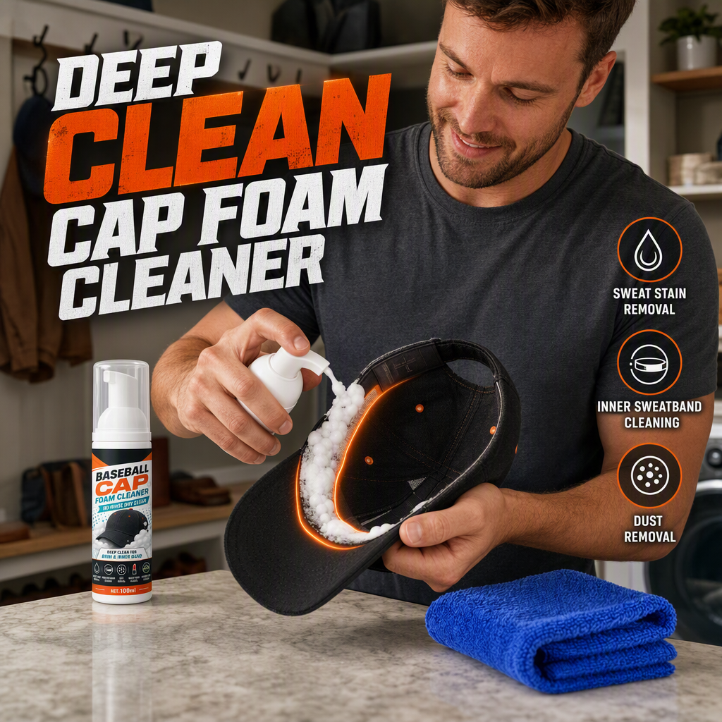 🔥No-Rinse Baseball Cap Foam Cleaner