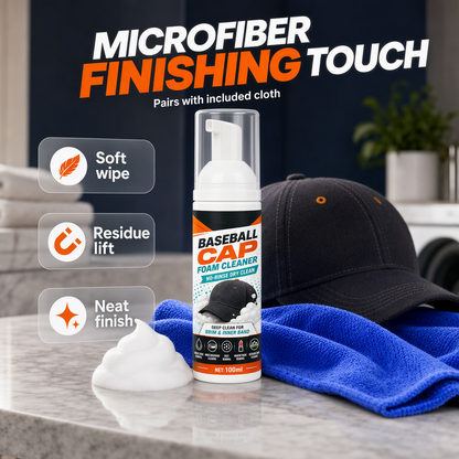 🔥No-Rinse Baseball Cap Foam Cleaner