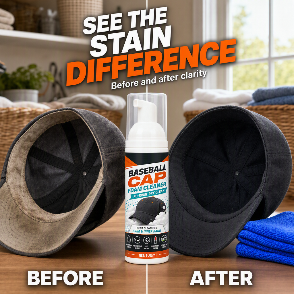 🔥No-Rinse Baseball Cap Foam Cleaner