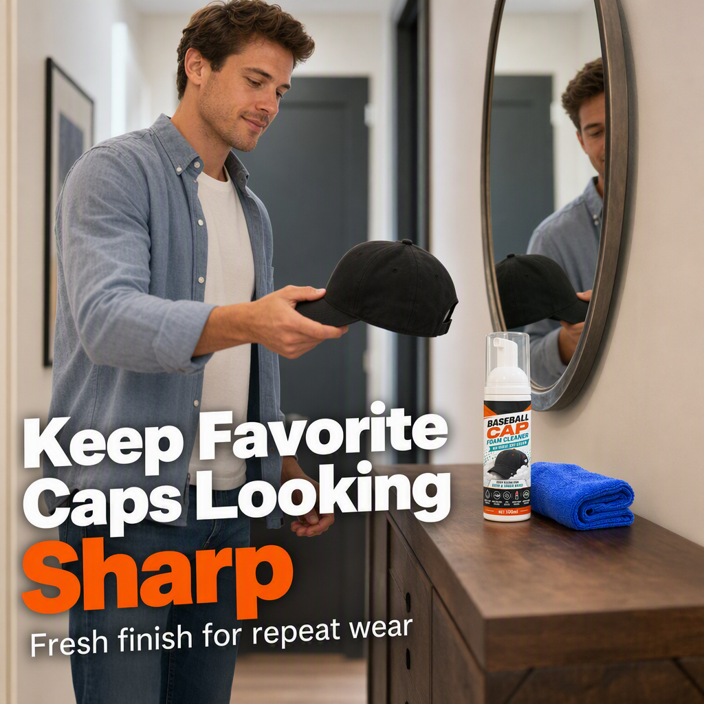 🔥No-Rinse Baseball Cap Foam Cleaner